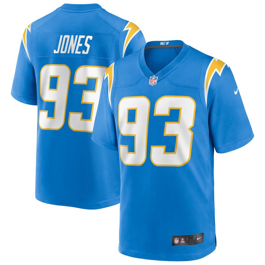 Men Los Angeles Chargers #93 Justin Jones Nike Powder Blue Game NFL Jersey